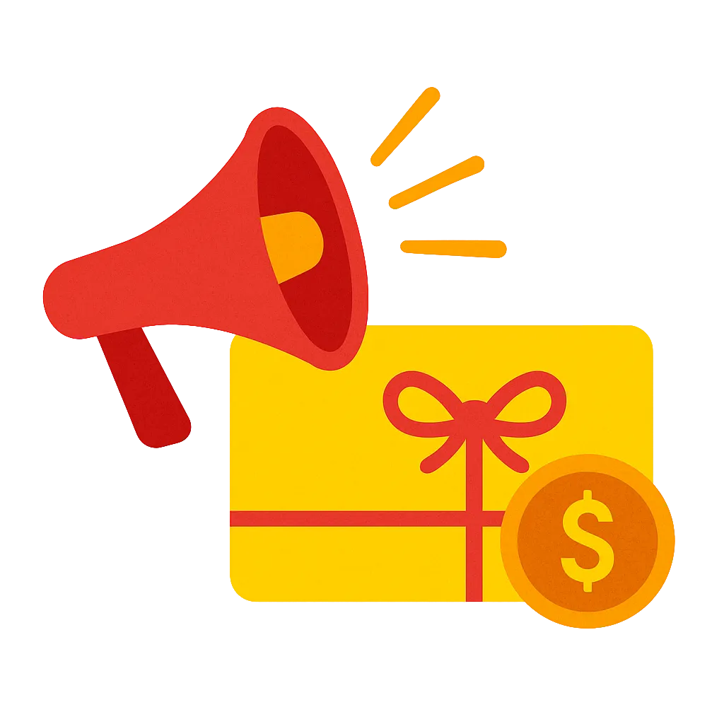 A gift card and a loud horn